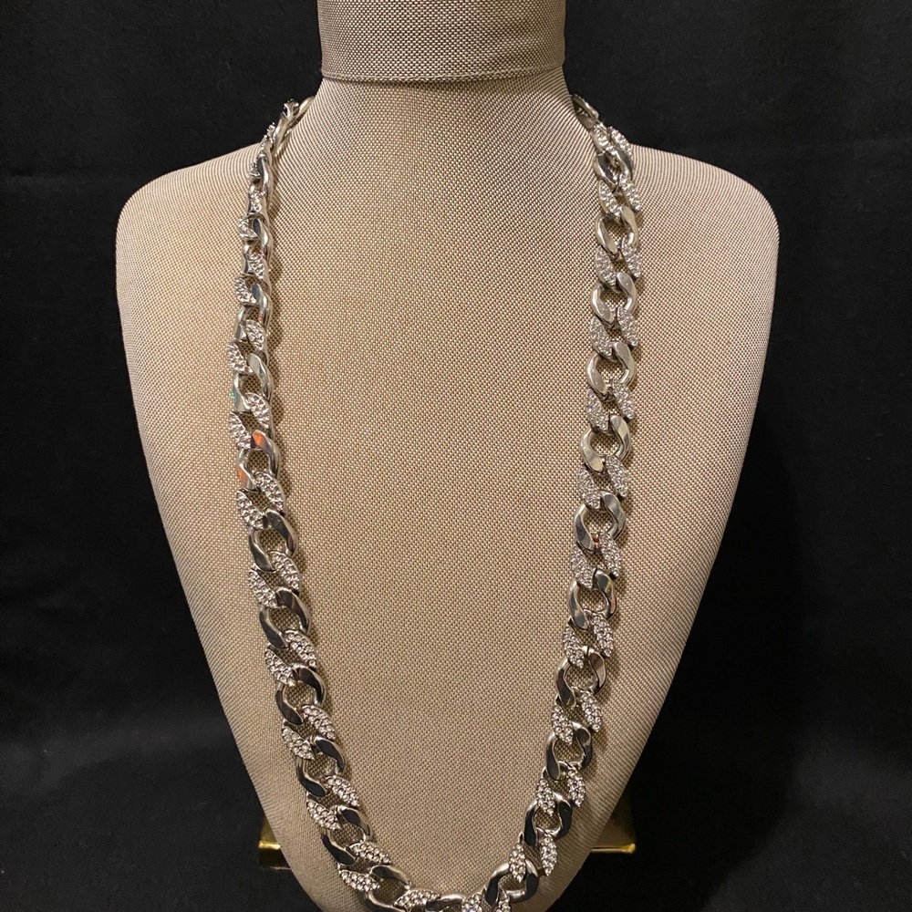 Elegant Silver Chain Necklace & Bracelet